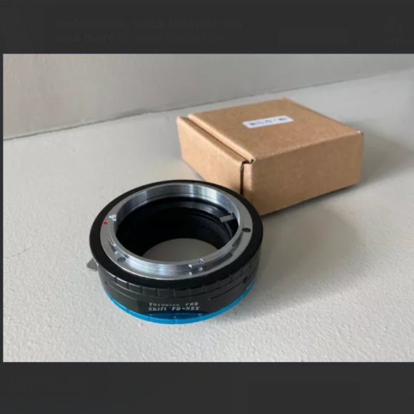 Fotodiox Pro Lens Mount Shift Adapter Canon FD to Sony NEX E - Picture 5 of 5